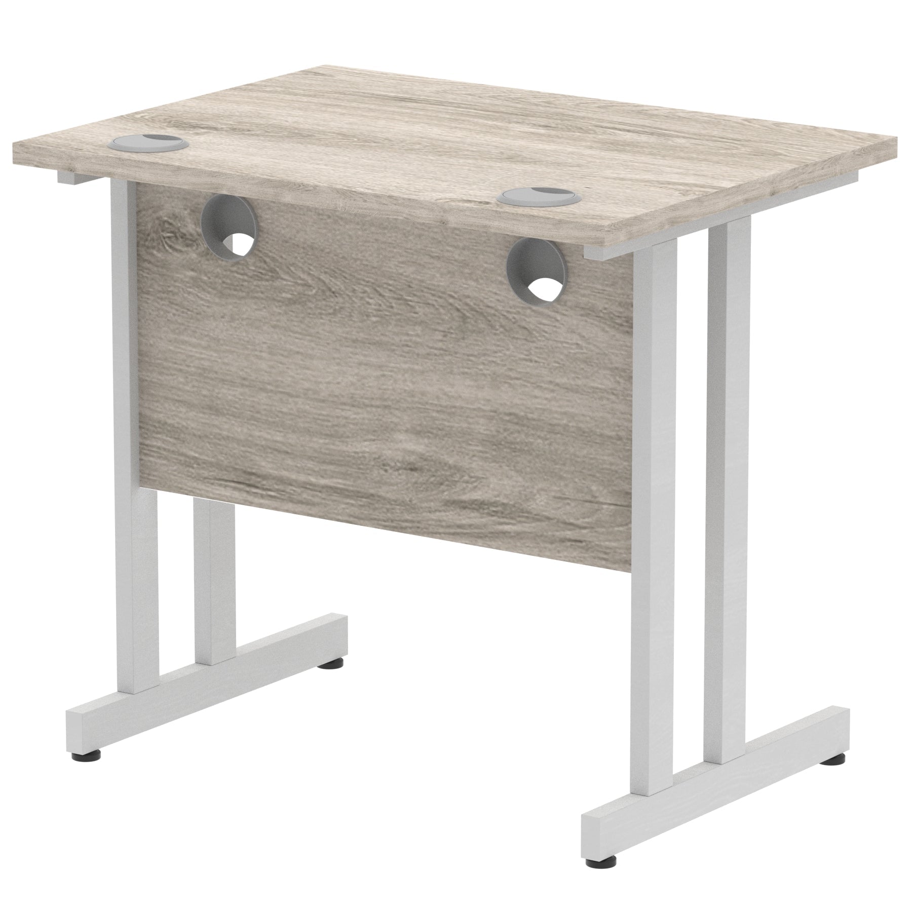 Office furniture impulse-800mm-slimline-desk-cantilever-leg Dynamic  Black Colour Oak 