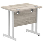 Office furniture impulse-800mm-slimline-desk-cantilever-leg Dynamic  Black Colour Grey Oak 