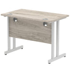 Office furniture impulse-100mm-slimline-desk-cantilever-leg Dynamic  Black Colour Walnut 