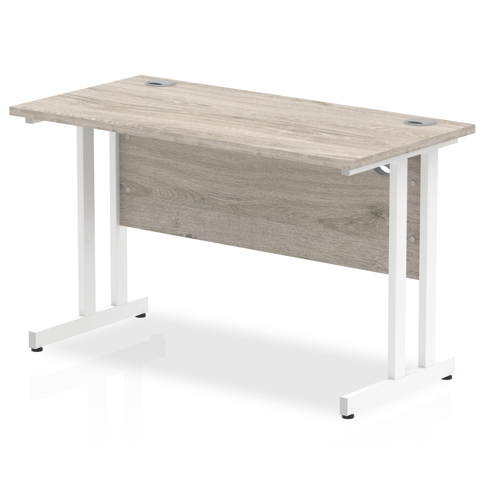 Office furniture impulse-120mm-slimline-desk-cantilever-leg Dynamic  White Colour Grey Oak 