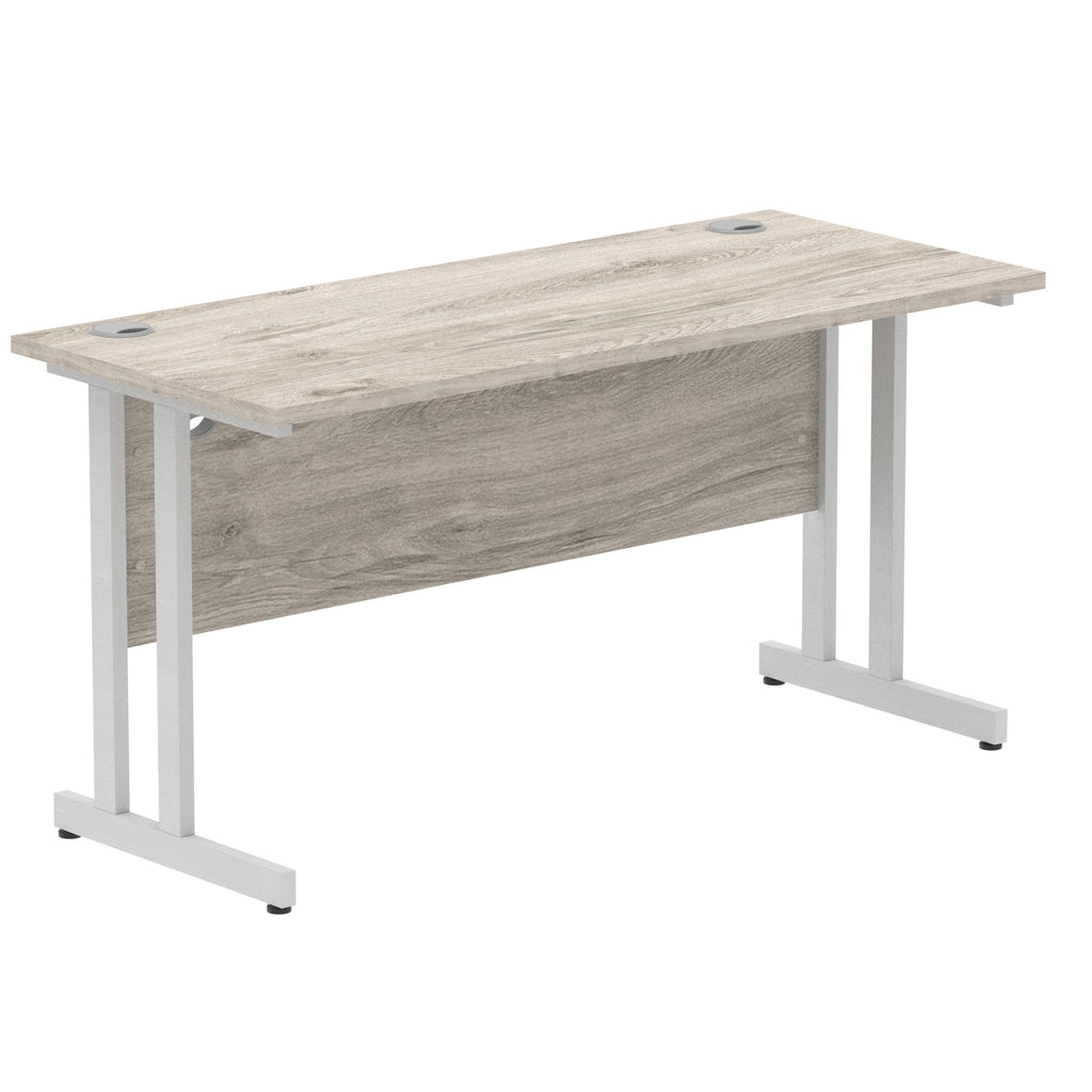 Office furniture impulse-140mm-slimline-desk-cantilever-leg Dynamic  Black Colour Walnut 