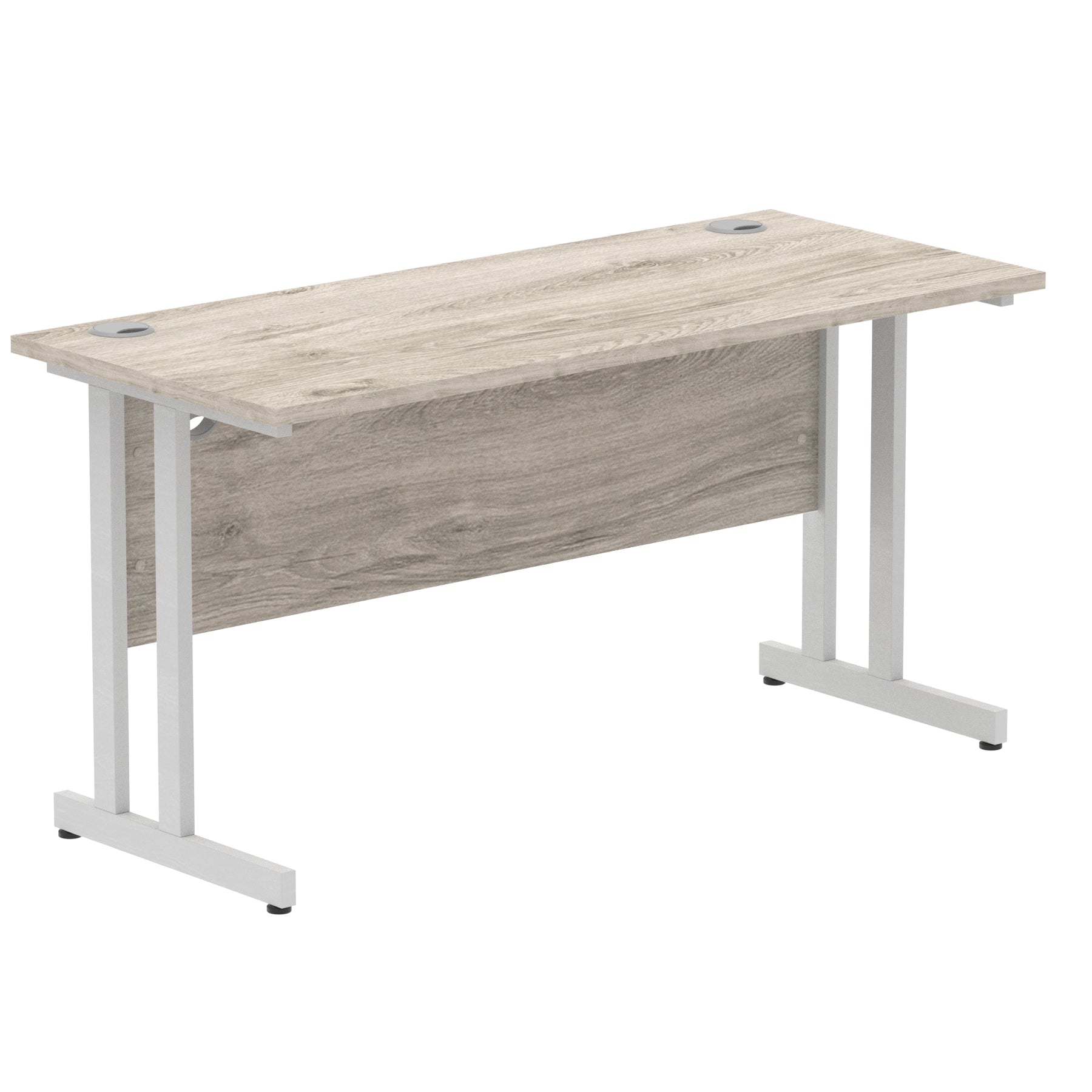 Office furniture impulse-140mm-slimline-desk-cantilever-leg Dynamic  Black Colour Walnut 