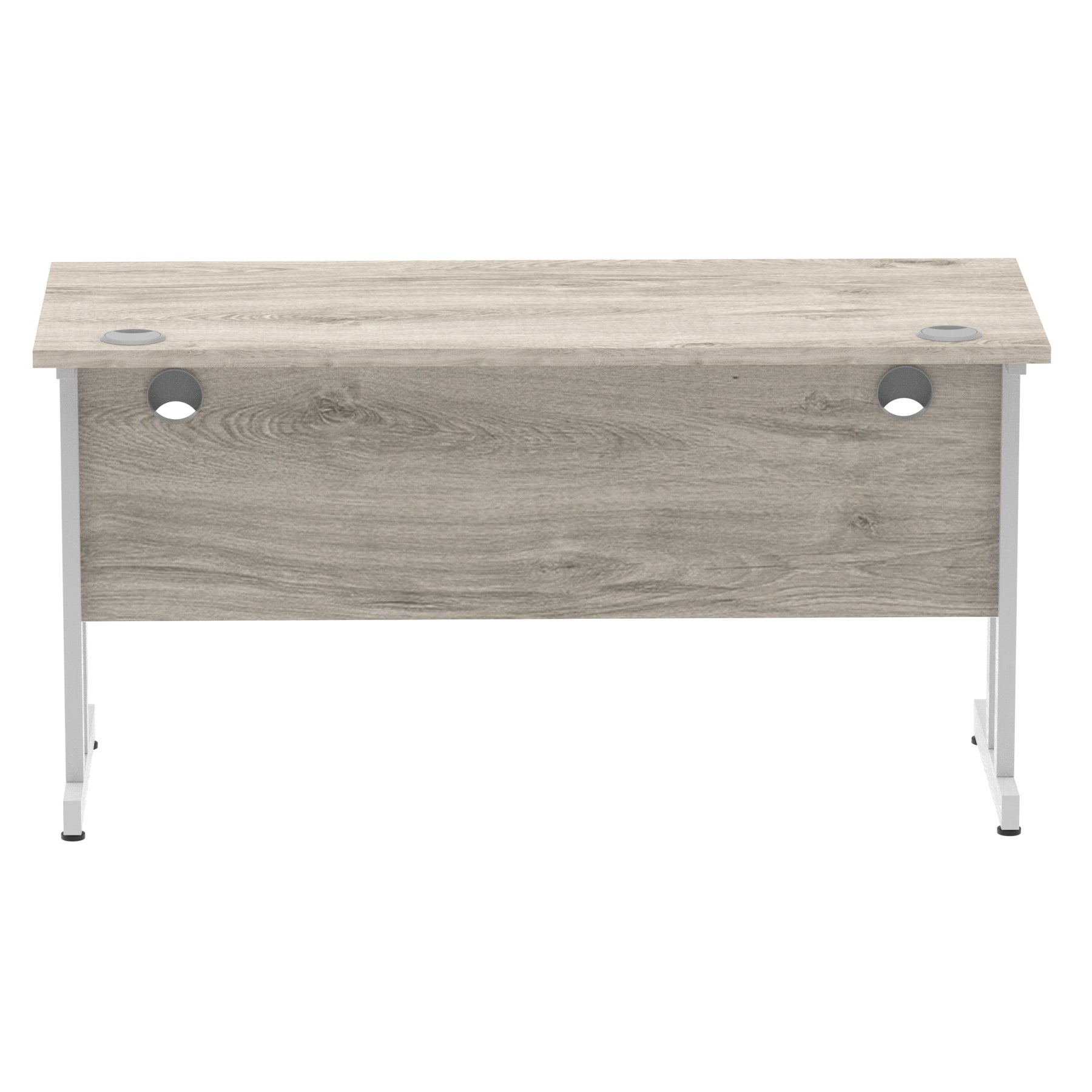 Office furniture impulse-140mm-slimline-desk-cantilever-leg Dynamic  Black Colour Grey Oak 