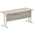 Office furniture impulse-160mm-slimline-desk-cantilever-leg Dynamic  Black Colour Grey Oak 