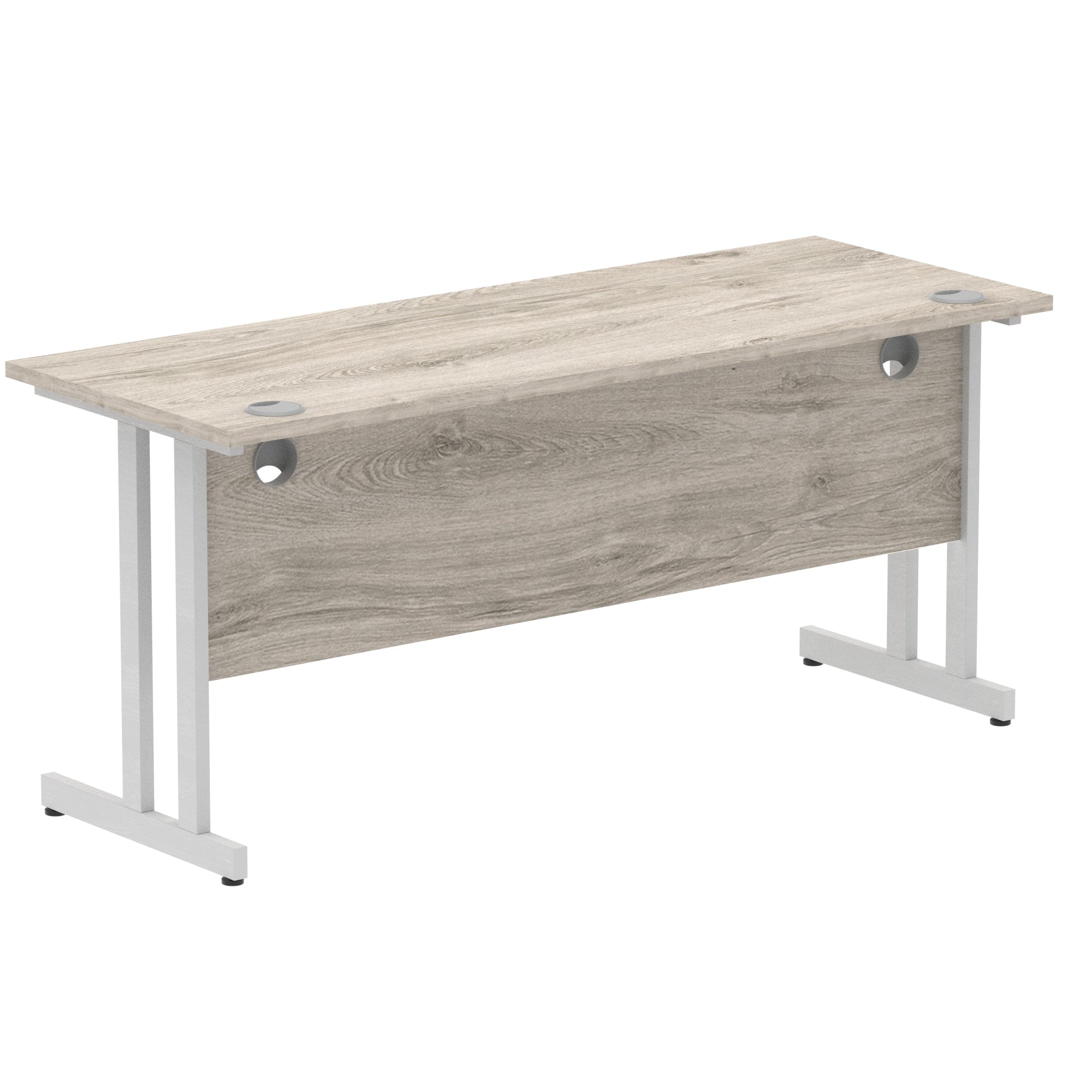 Office furniture impulse-160mm-slimline-desk-cantilever-leg Dynamic  Black Colour Grey Oak 