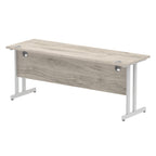 Office furniture impulse-180mm-slimline-desk-cantilever-leg Dynamic  Black Colour Oak 