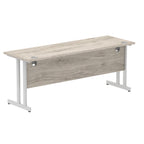 Office furniture impulse-180mm-slimline-desk-cantilever-leg Dynamic  Black Colour Grey Oak 