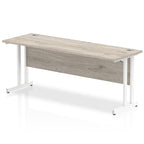 Office furniture impulse-180mm-slimline-desk-cantilever-leg Dynamic  White Colour Grey Oak 