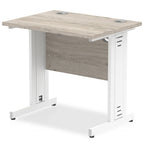 Office furniture impulse-800mm-slimline-desk-cable-managed-leg Dynamic  White Colour Grey Oak 
