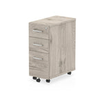 Office furniture impulse-narrow-under-desk-pedestal Dynamic  Grey Oak Desk  3 Drawer 