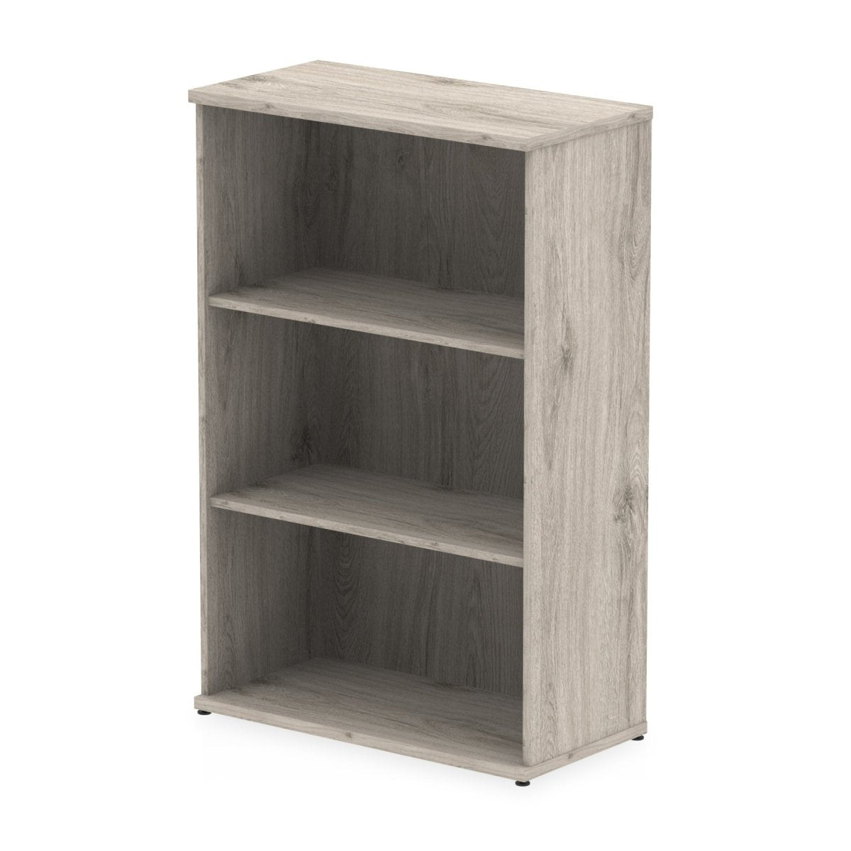 Office Bookcase Wooden  By Dynamic Impulse Range  Height  120cm  Grey Oak