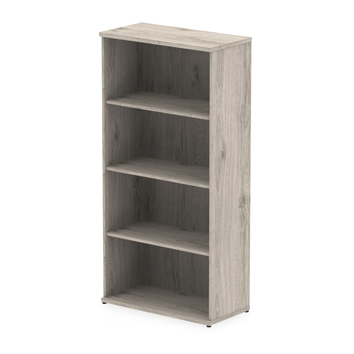 Office Bookcase Wooden  By Dynamic Impulse Range  Height  160cm  Grey Oak