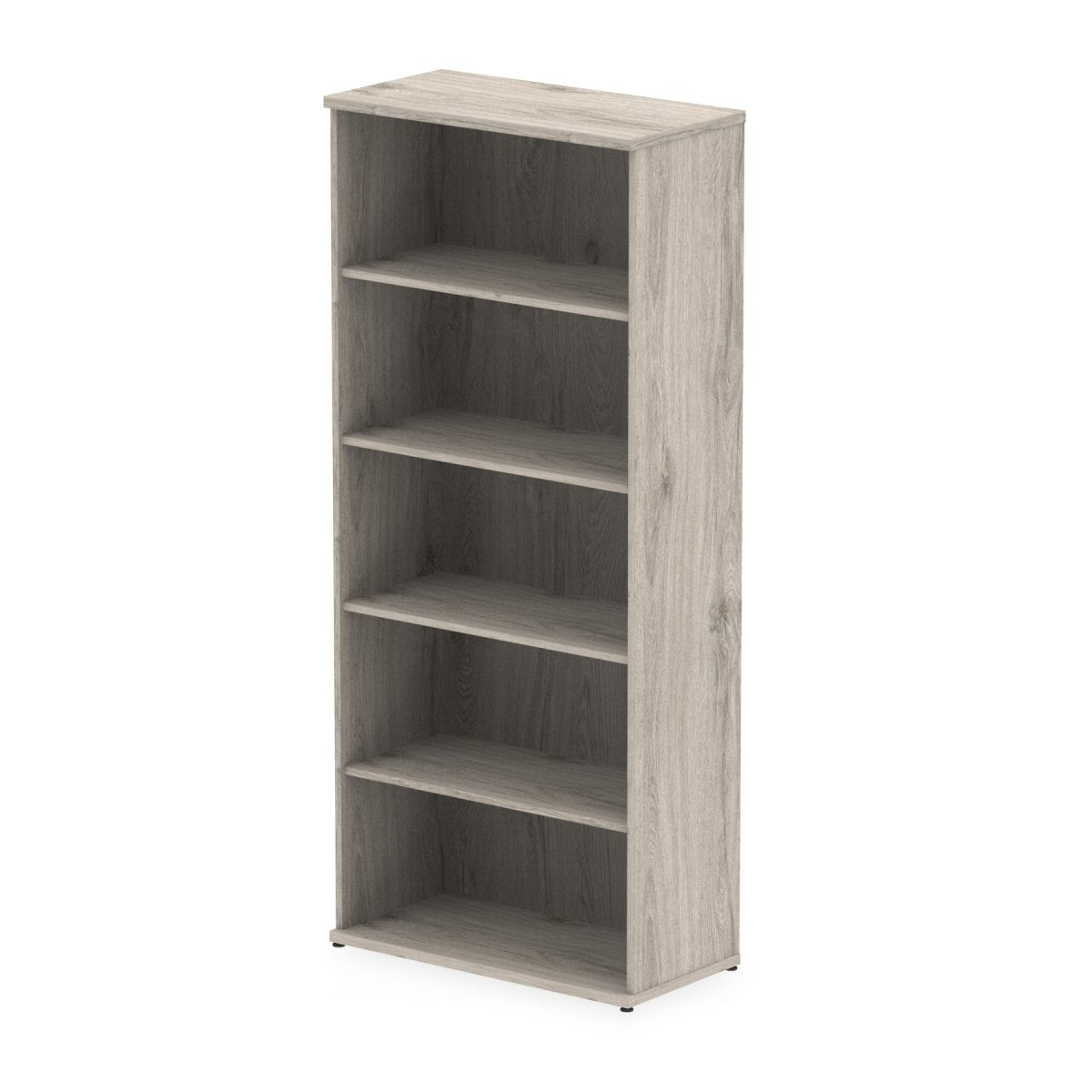 Office Bookcase Wooden  By Dynamic Impulse Range  Height  200cm  Grey Oak