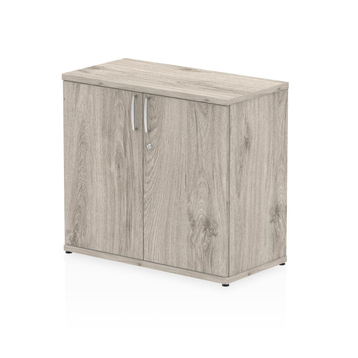 Office Locking Wooden Cupboard  By Dynamic Impulse Range  Height  Low  Grey Oak