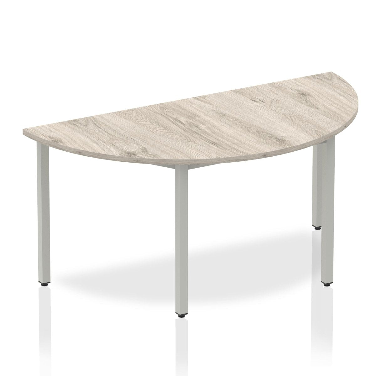 Office furniture impulse-semi-circle-table-box-frame-leg Dynamic  Grey Oak 160 Wide 