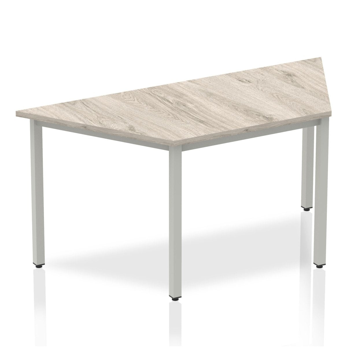 Office furniture impulse-trapezium-table-box-frame-leg Dynamic  Grey Oak 160 Wide 