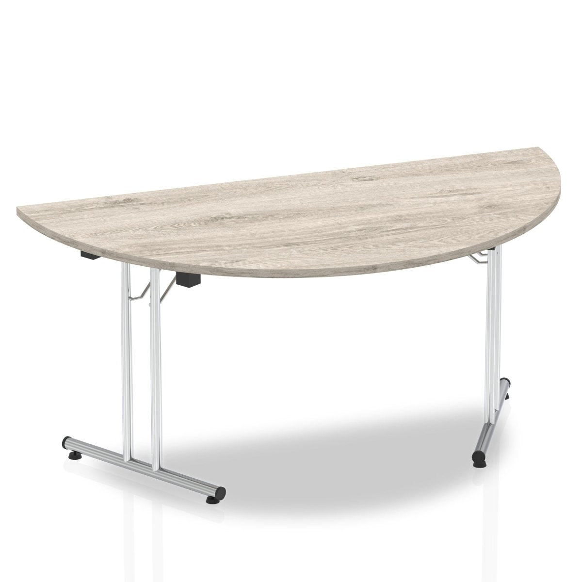 Office furniture impulse-folding-semi-circle-table Dynamic  Grey Oak Desk Colour 160 Wide