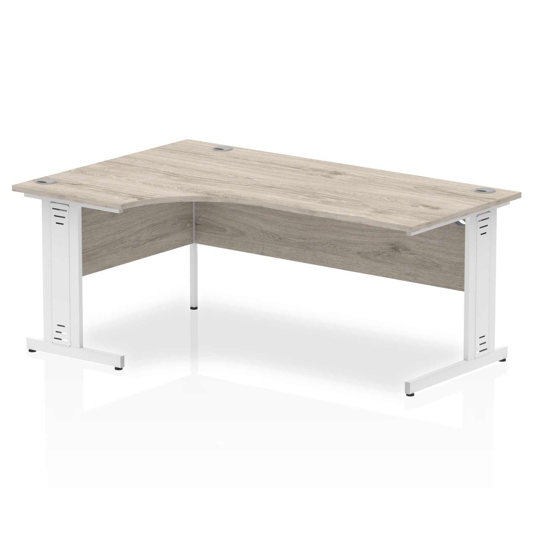 Office furniture impulse-160mm-left-crescent-desk-cable-managed-leg Dynamic  Black Colour Grey Oak 