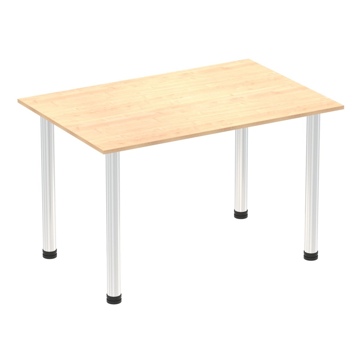 Office furniture impulse-120cm-straight-table-with-post-leg Dynamic  Maple Desk  ChromeLeg