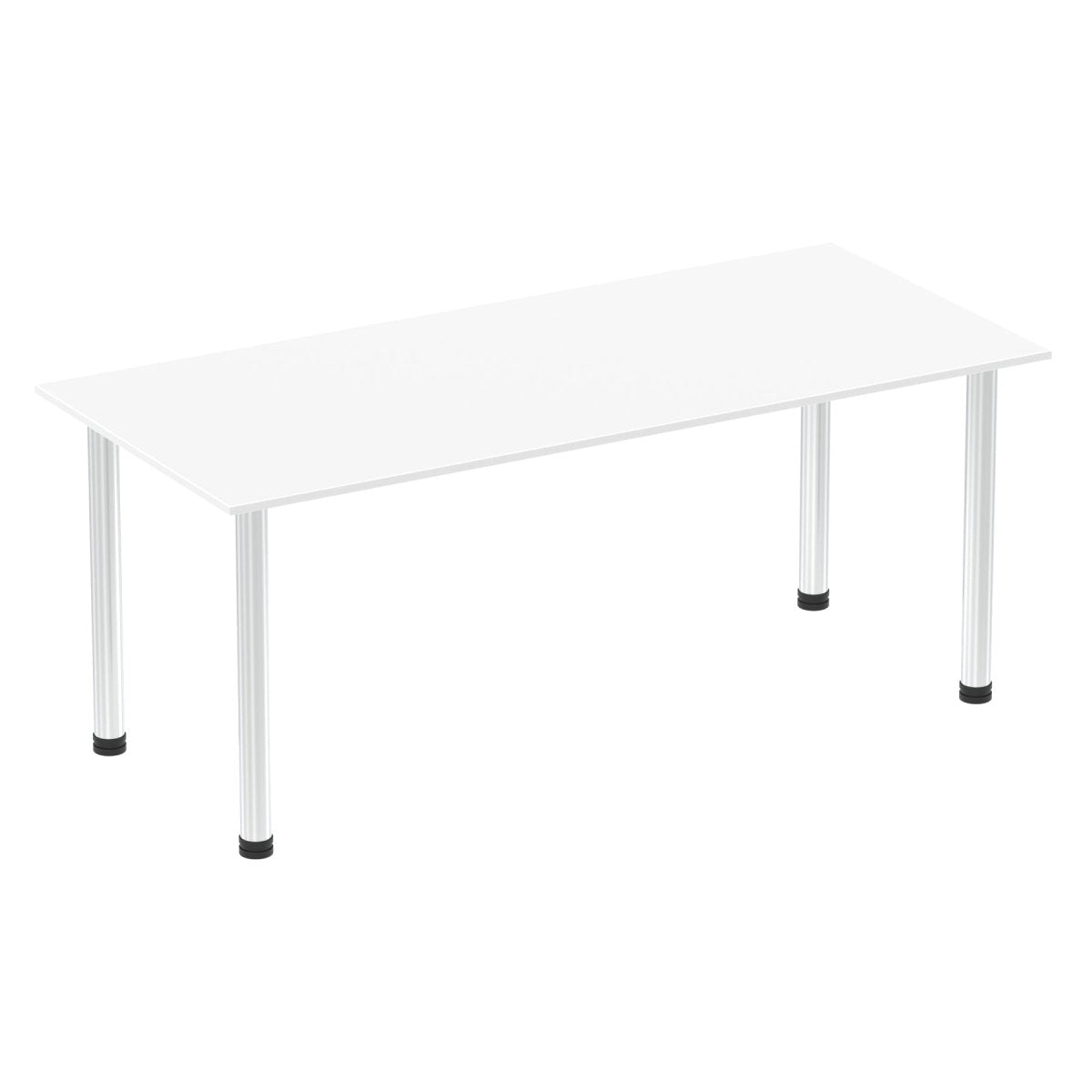 Office Table Impulse 180cm Straight Table With Post Leg White Aluminium Dynamic Office  