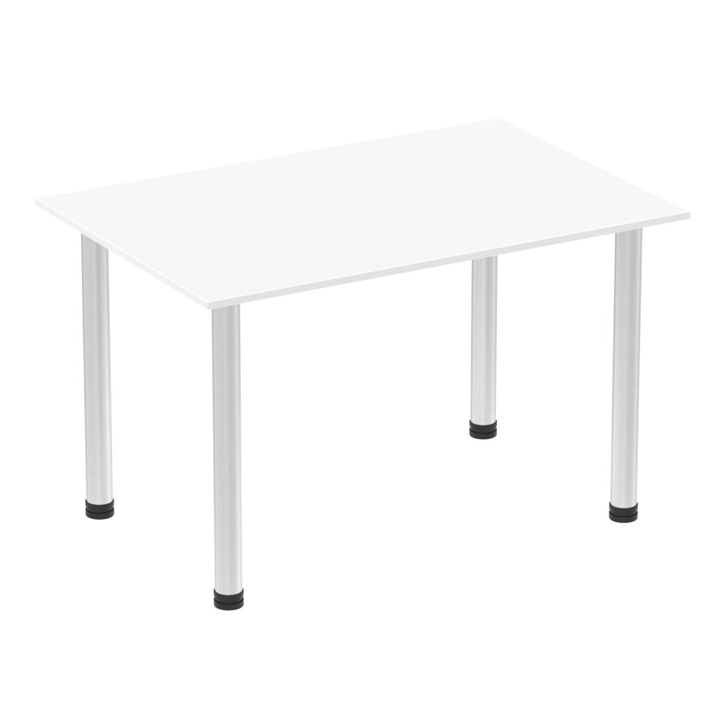 Office furniture impulse-120cm-straight-table-with-post-leg Dynamic  White Desk  AluminiumLeg
