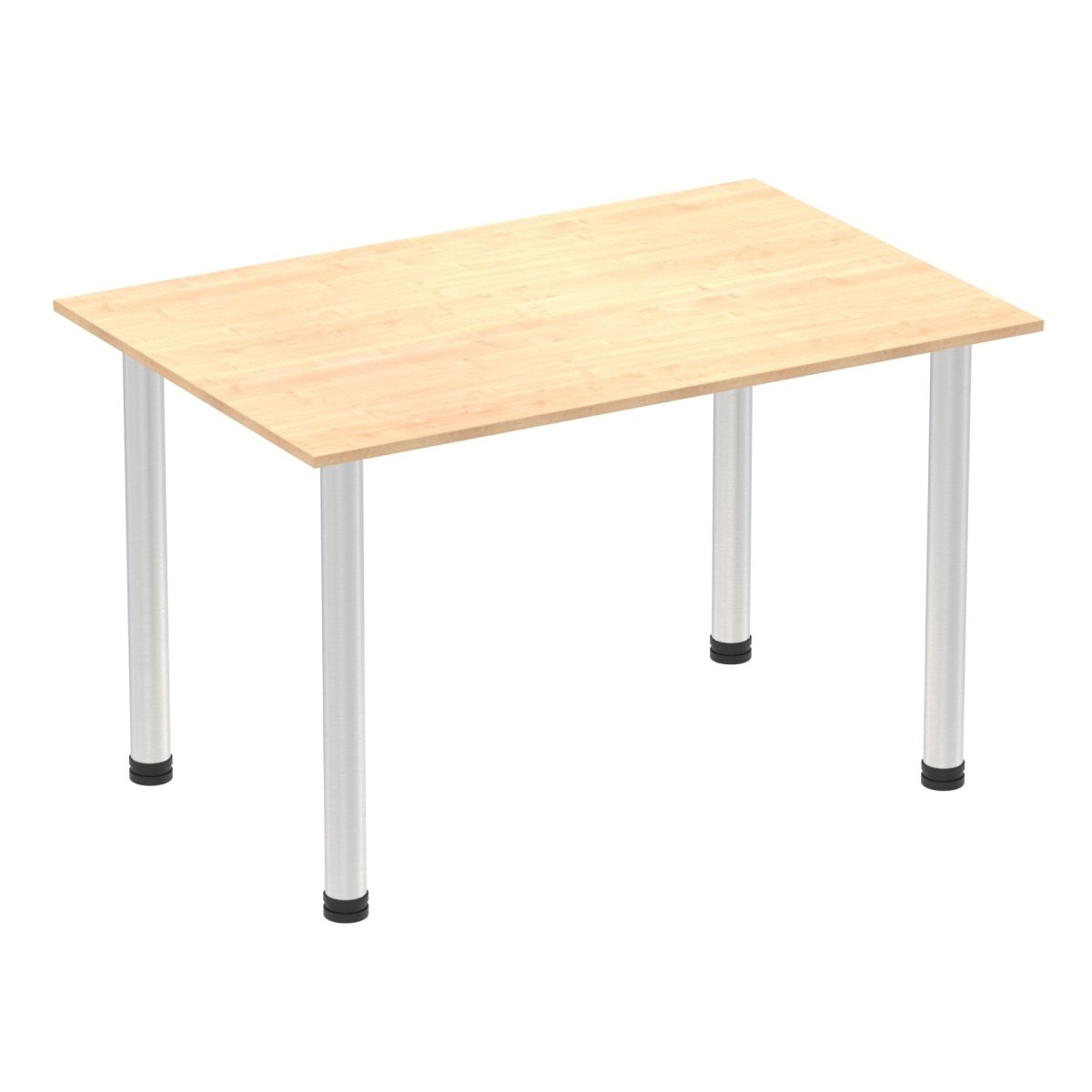 Office furniture impulse-120cm-straight-table-with-post-leg Dynamic  Maple Desk  AluminiumLeg