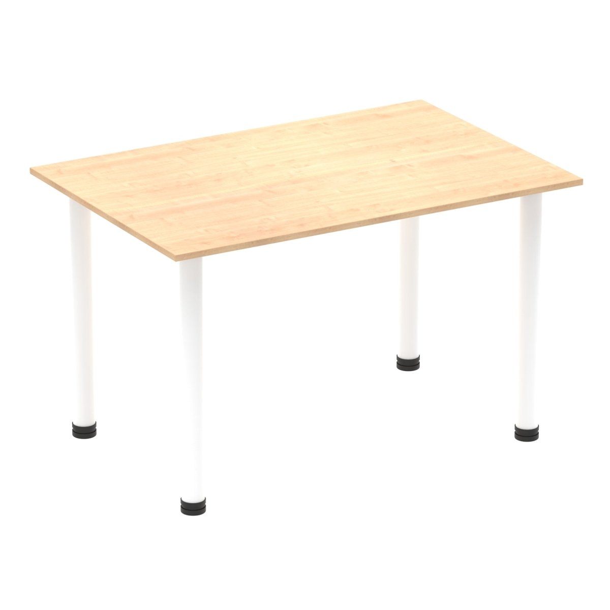 Office furniture impulse-120cm-straight-table-with-post-leg Dynamic  Maple Desk  WhiteLeg