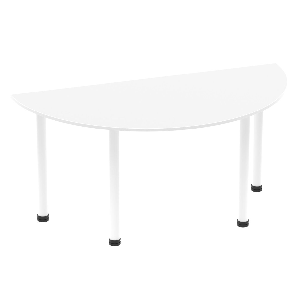 Office furniture impulse-semi-circle-table-with-post-leg Dynamic  White 160 Wide White