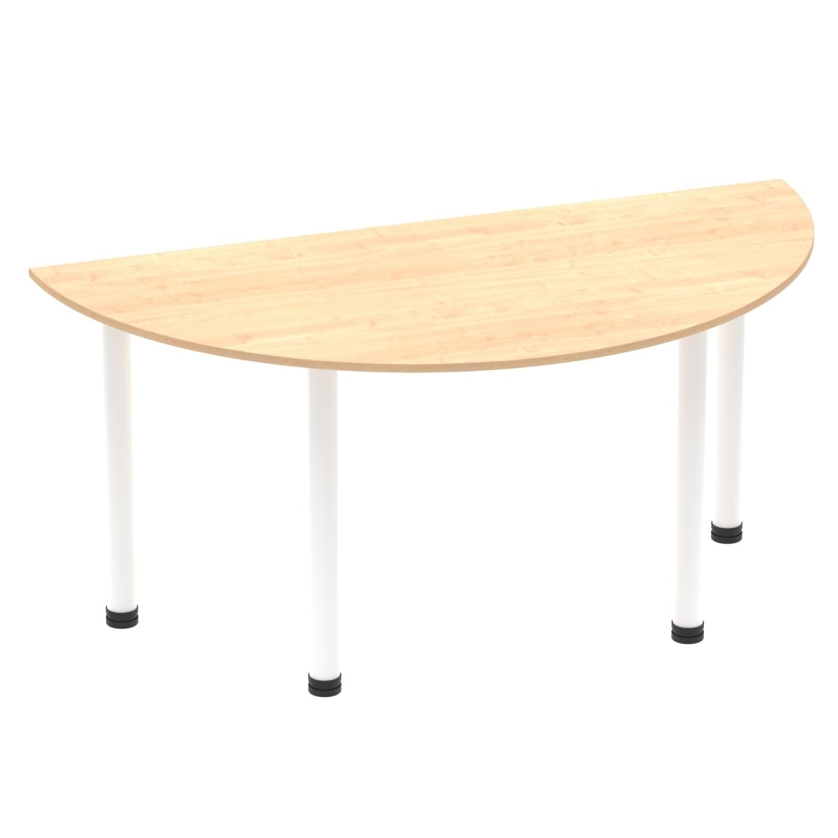 Office furniture impulse-semi-circle-table-with-post-leg Dynamic  Maple 160 Wide White