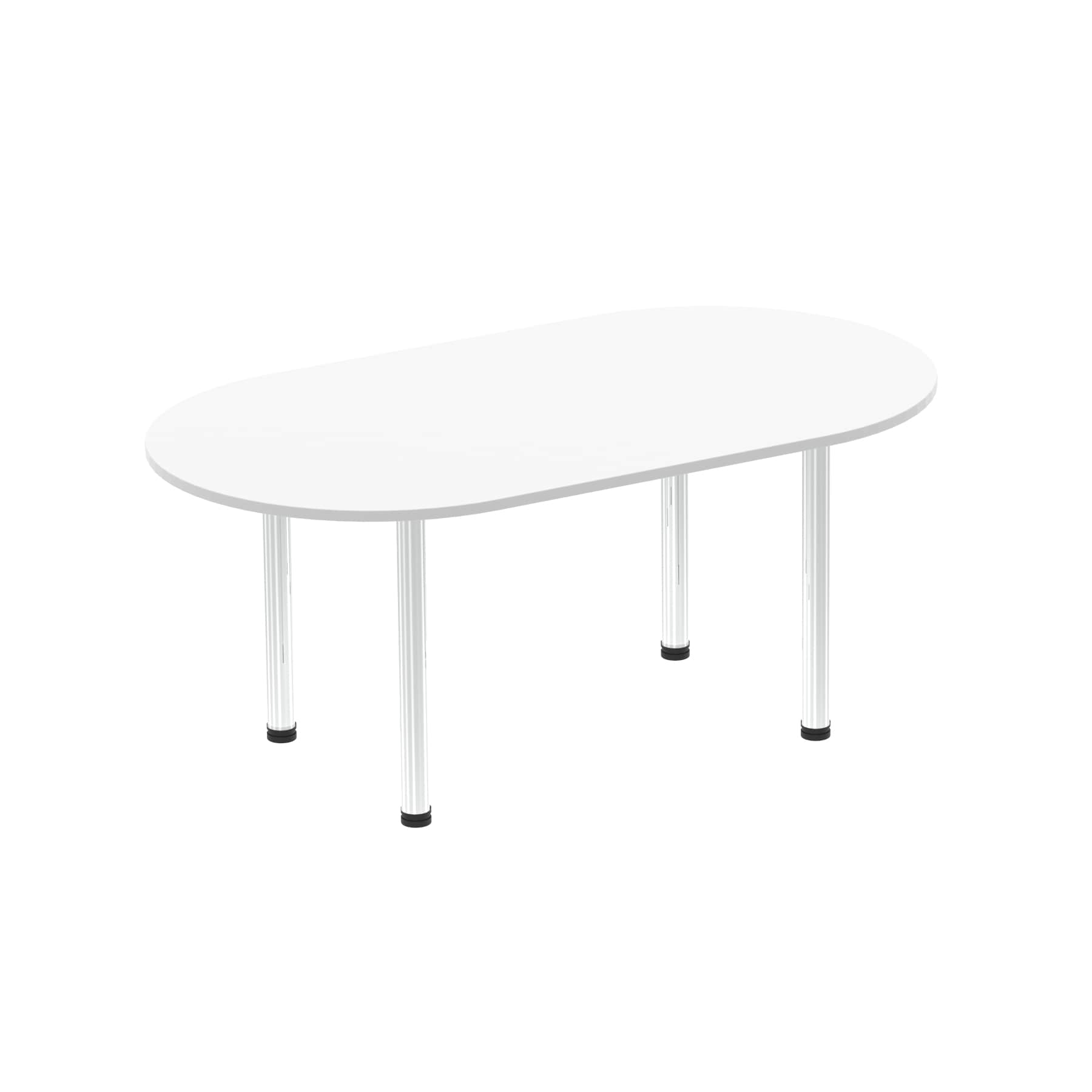 Office furniture impulse-boardroom-table-with-post-leg Dynamic  White 180 Wide  Silver