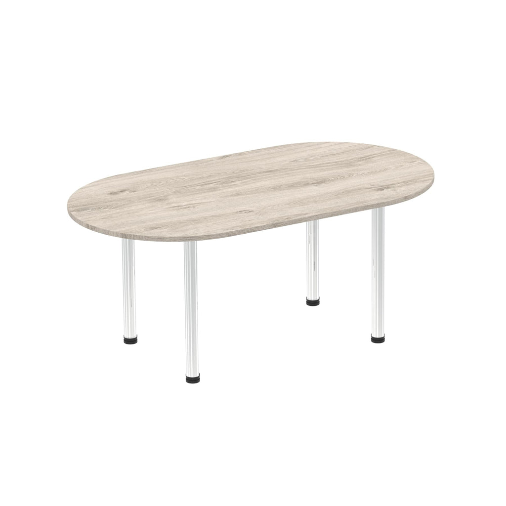 Office furniture impulse-boardroom-table-with-post-leg Dynamic  Walnut 240 Wide  White