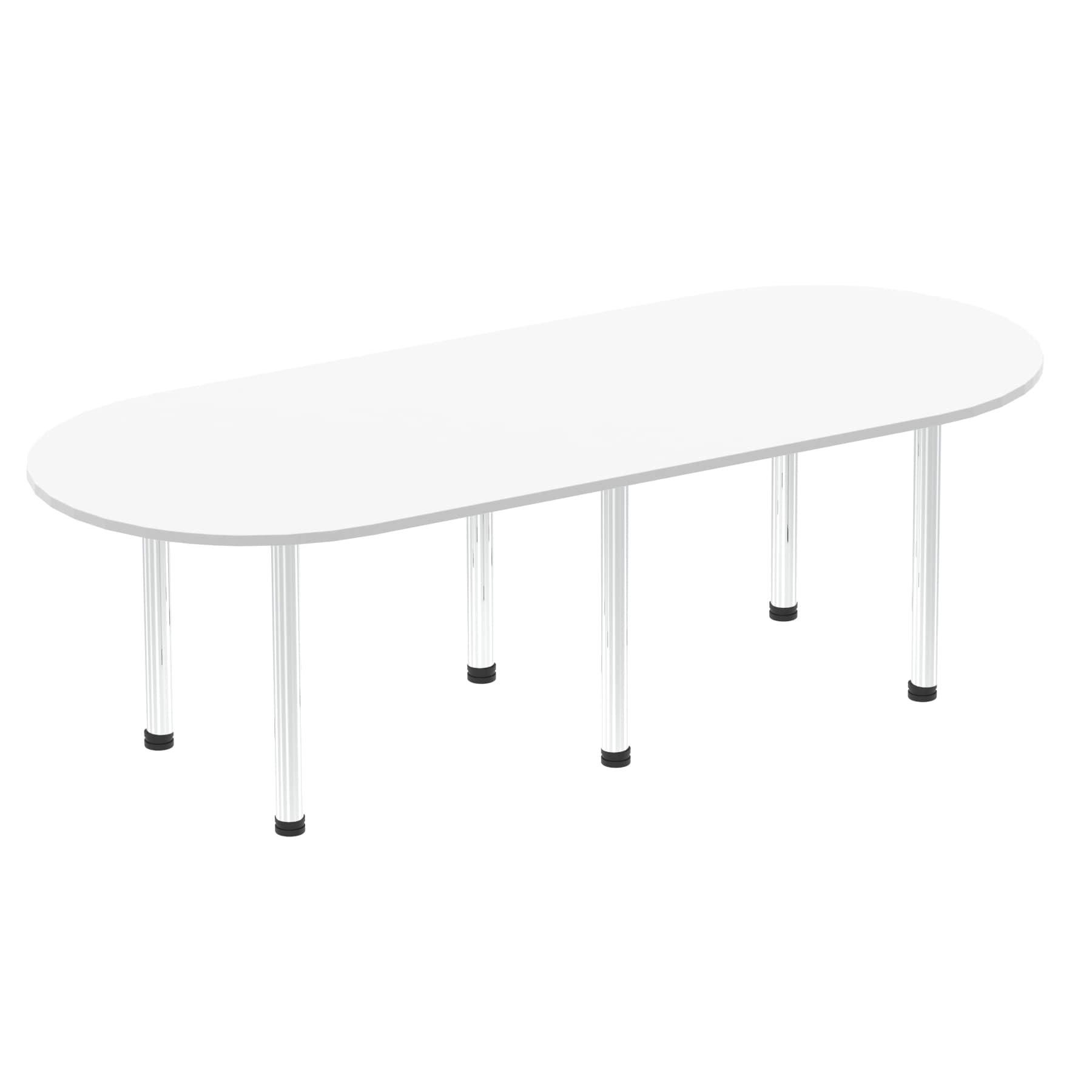 Office furniture impulse-boardroom-table-with-post-leg Dynamic  Oak 240 Wide  Aluminium