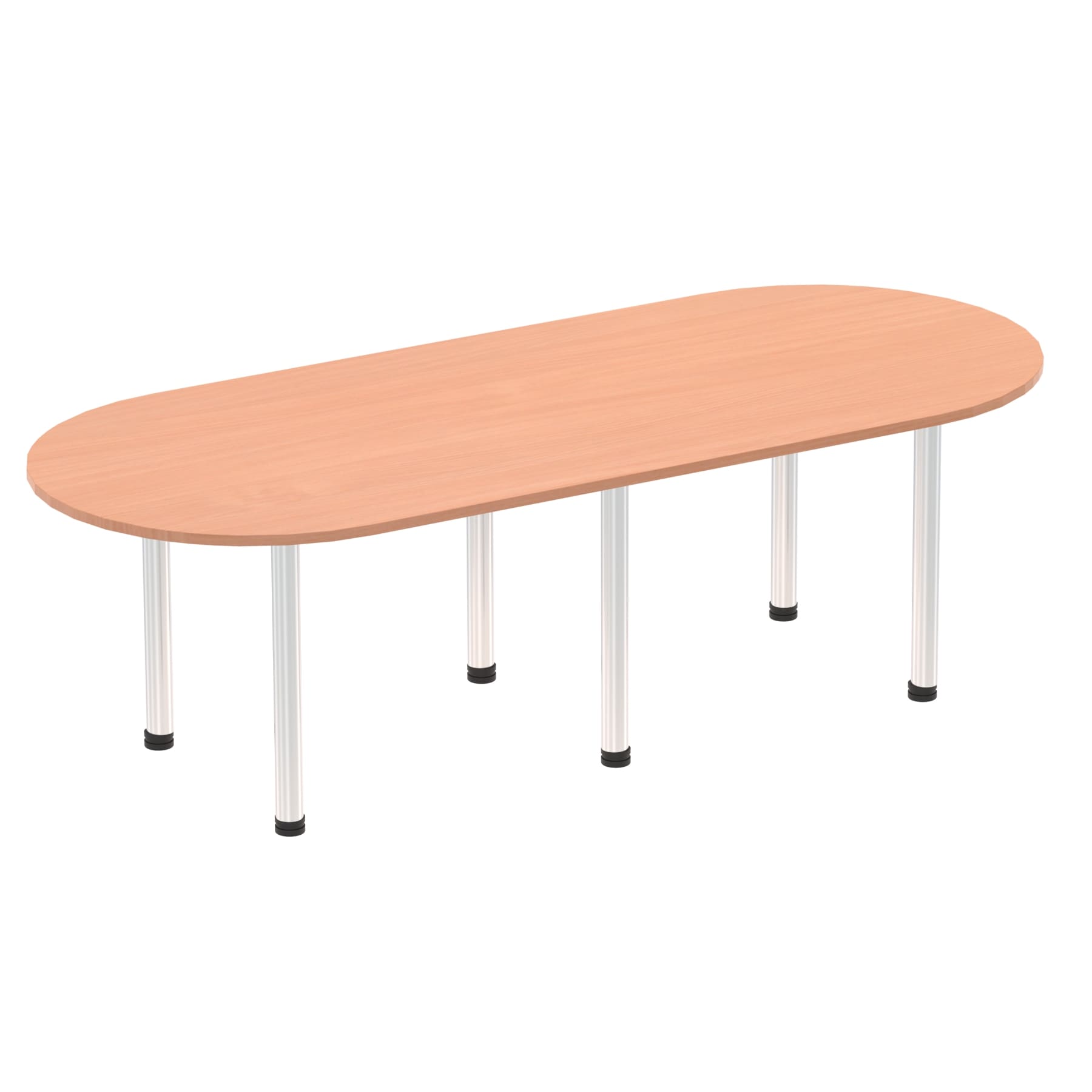 Office furniture impulse-boardroom-table-with-post-leg Dynamic  Beech 240 Wide  Black