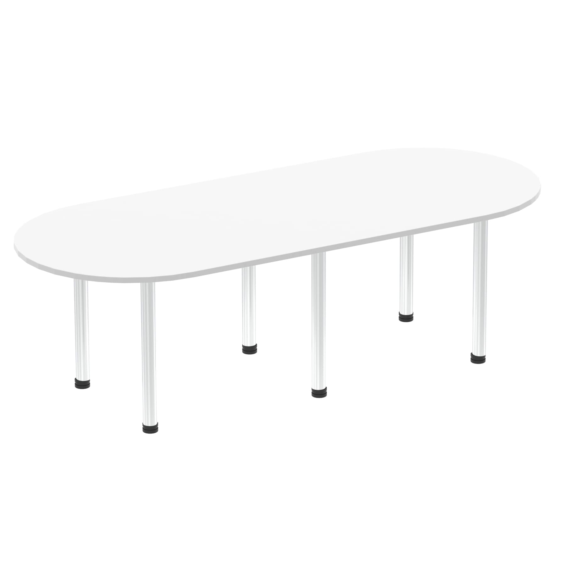 Office furniture impulse-boardroom-table-with-post-leg Dynamic  Oak 240 Wide  Black