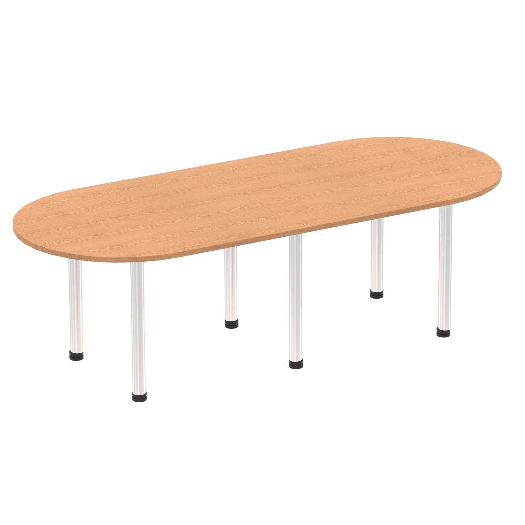 Office furniture impulse-boardroom-table-with-post-leg Dynamic  Grey Oak 240 Wide  White