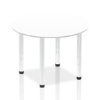 Office furniture impulse-round-table-with-post-leg Dynamic  White Desk Colour 100 Wide
