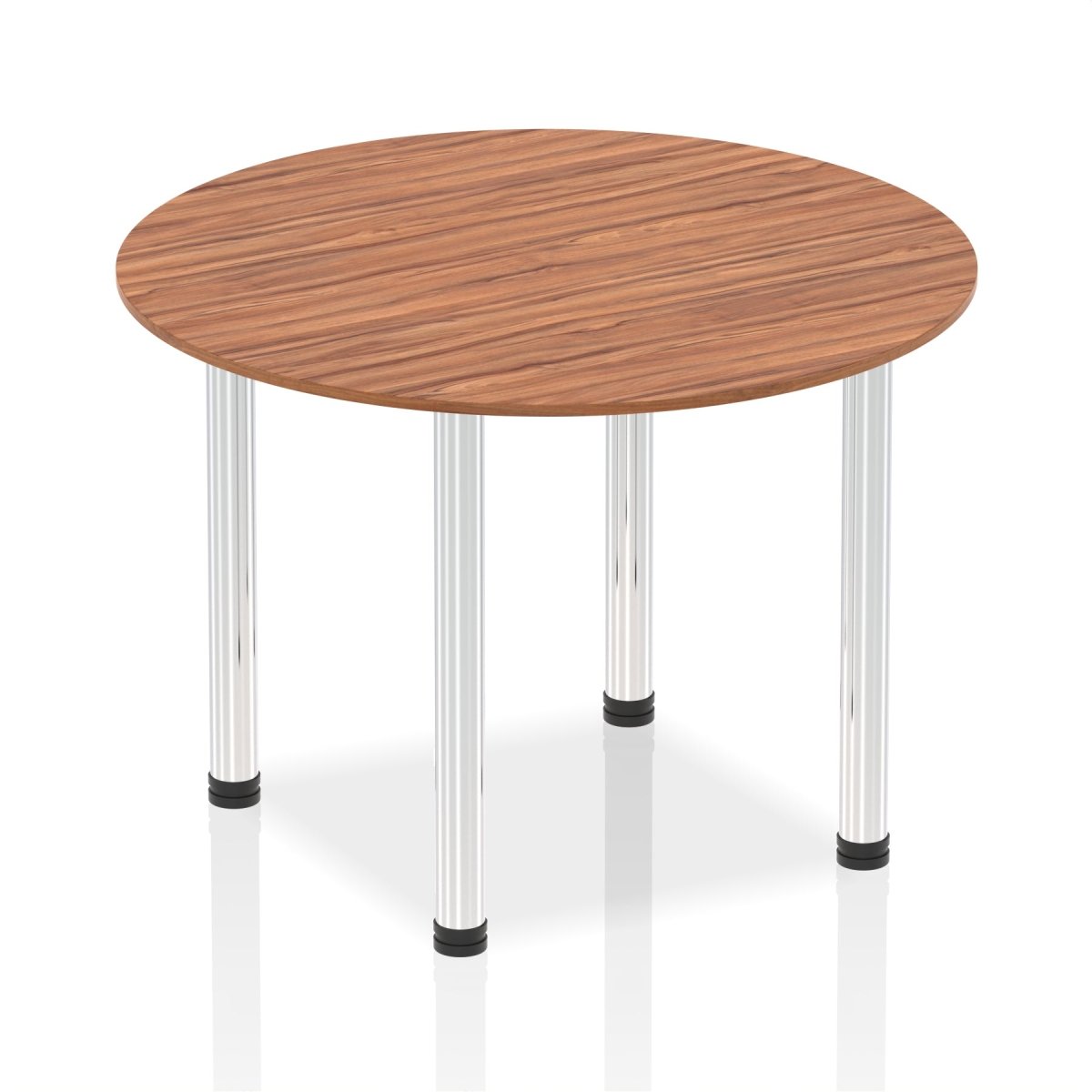 Office furniture impulse-round-table-with-post-leg Dynamic  Walnut Desk Colour 100 Wide