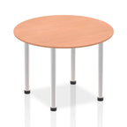 Office furniture impulse-round-table-with-post-leg Dynamic  Beech Desk Colour 100 Wide