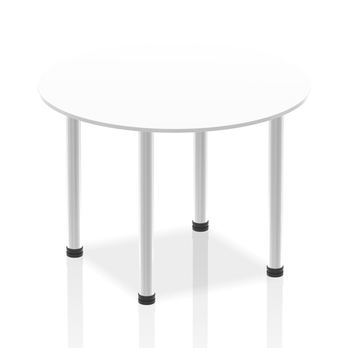 Office furniture impulse-round-table-with-post-leg Dynamic  White Desk Colour 100 Wide