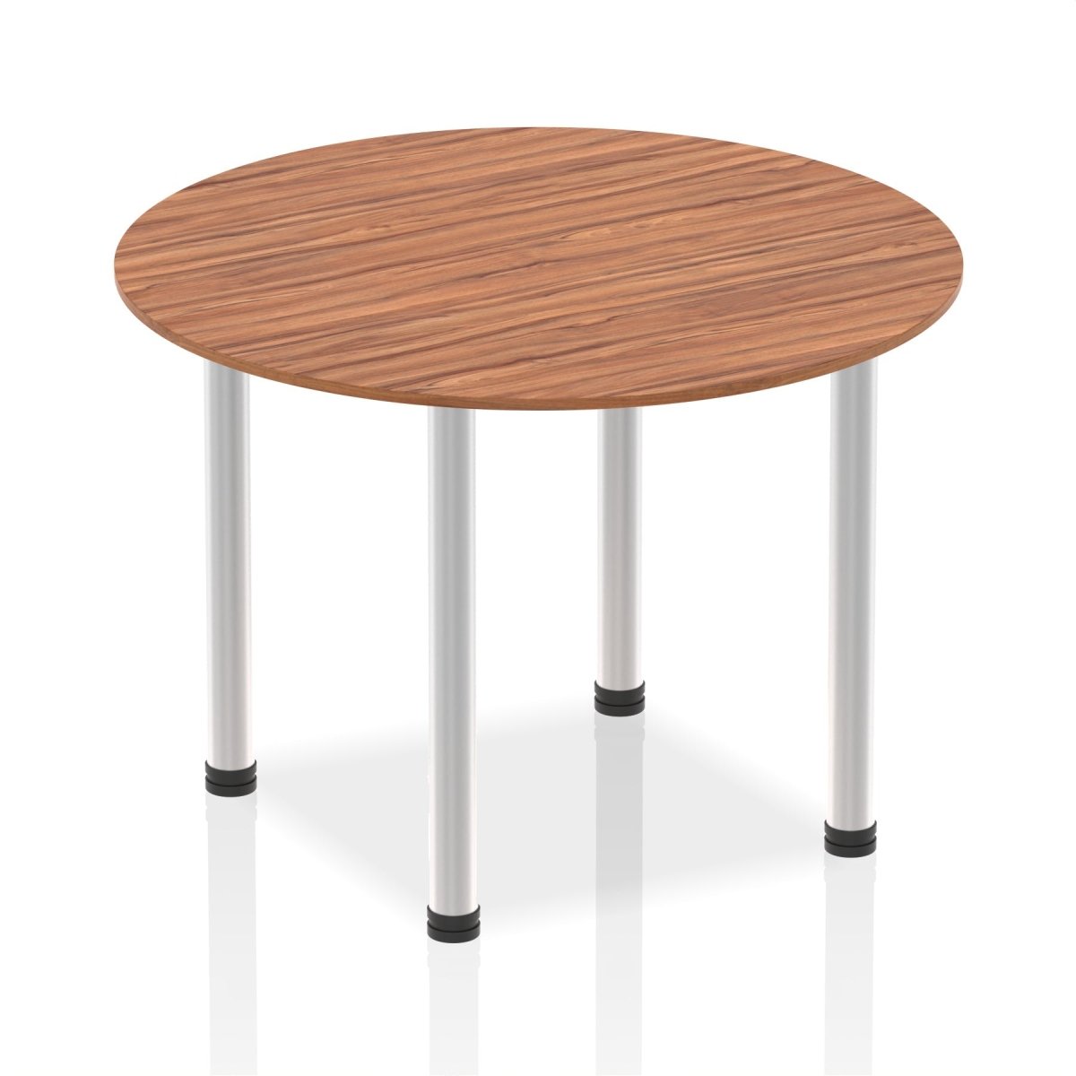 Office furniture impulse-round-table-with-post-leg Dynamic  Walnut Desk Colour 100 Wide