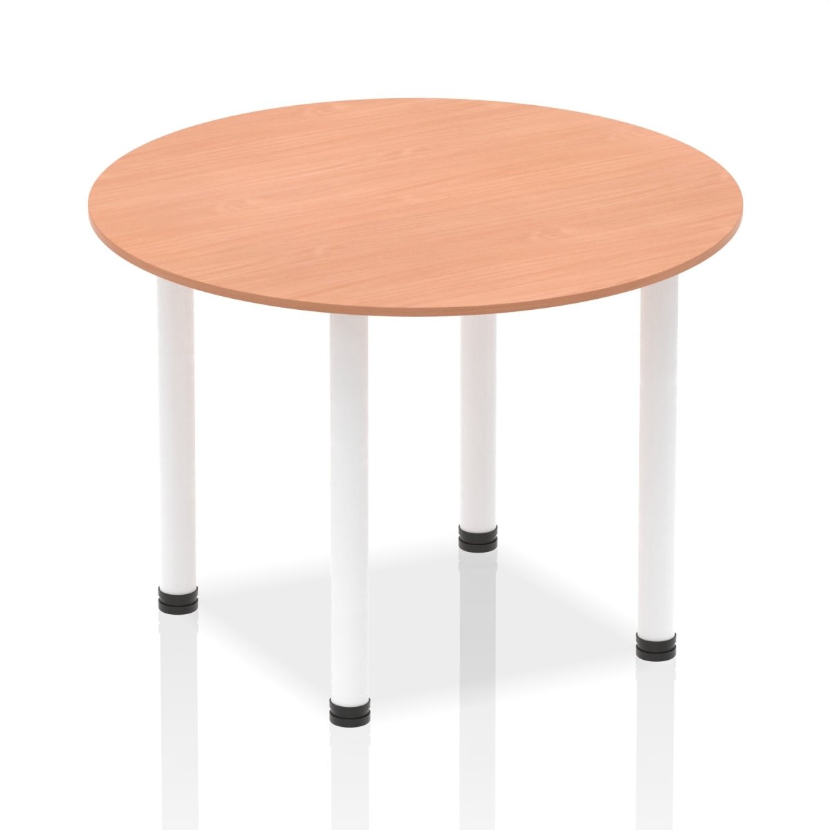 Office furniture impulse-round-table-with-post-leg Dynamic  Grey Oak Desk Colour 100 Wide