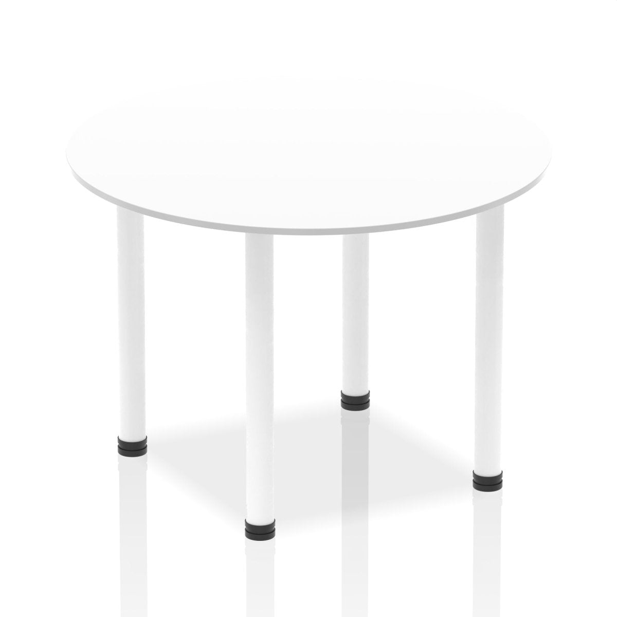 Office furniture impulse-round-table-with-post-leg Dynamic  White Desk Colour 100 Wide