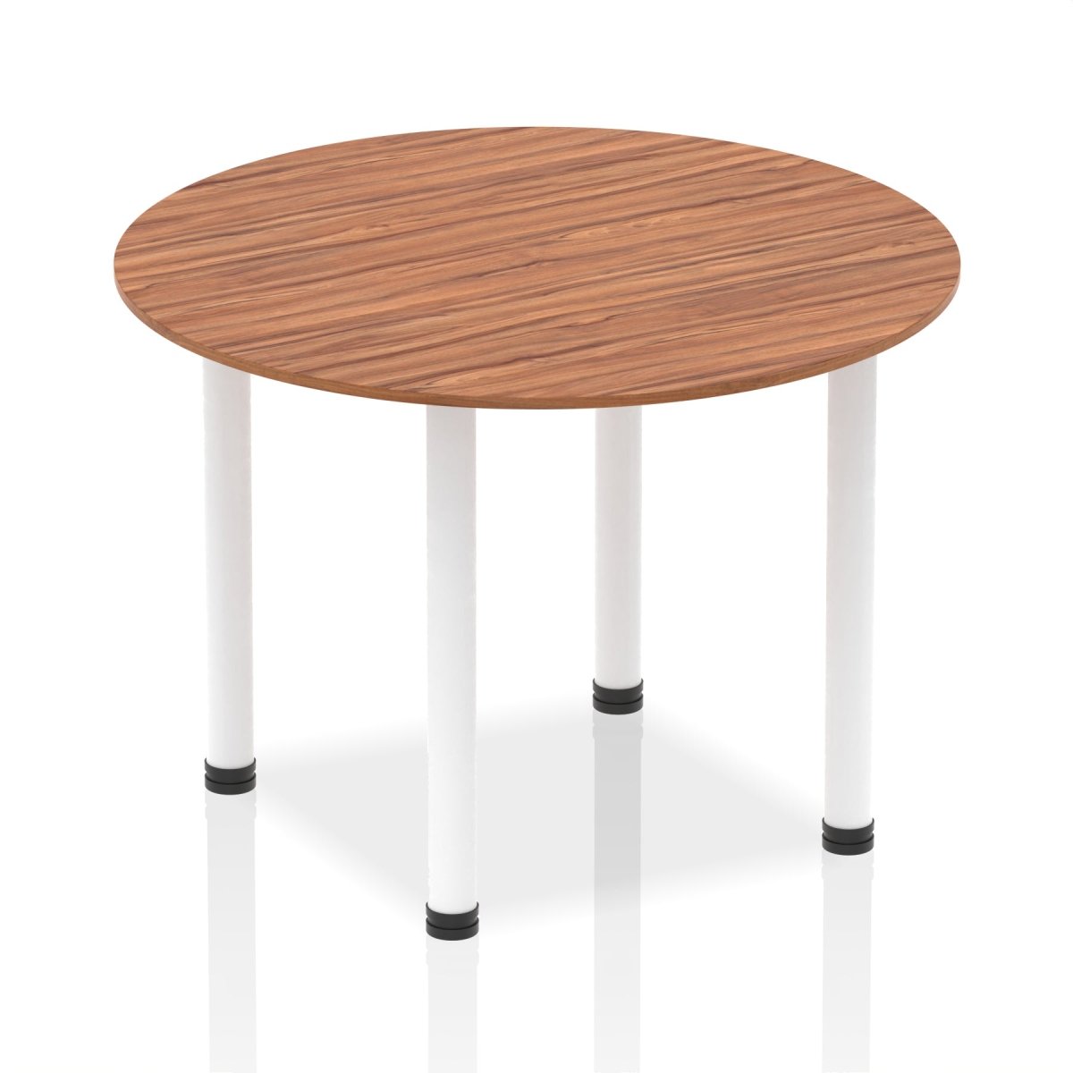 Office furniture impulse-round-table-with-post-leg Dynamic  Walnut Desk Colour 100 Wide