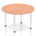 Office furniture impulse-round-table-with-post-leg Dynamic  Beech Desk Colour 120 Wide