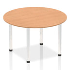 Office furniture impulse-round-table-with-post-leg Dynamic  Oak Desk Colour 120 Wide