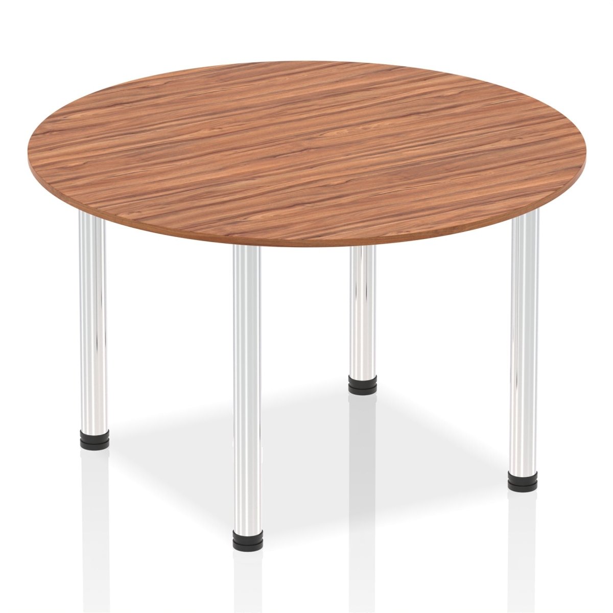 Office furniture impulse-round-table-with-post-leg Dynamic  Walnut Desk Colour 120 Wide