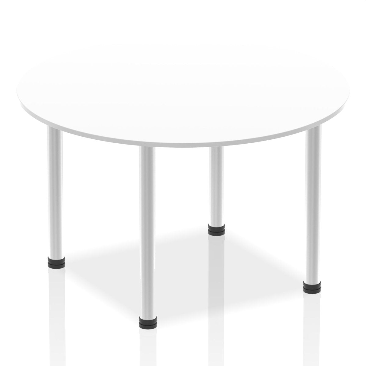 Office furniture impulse-round-table-with-post-leg Dynamic  White Desk Colour 120 Wide