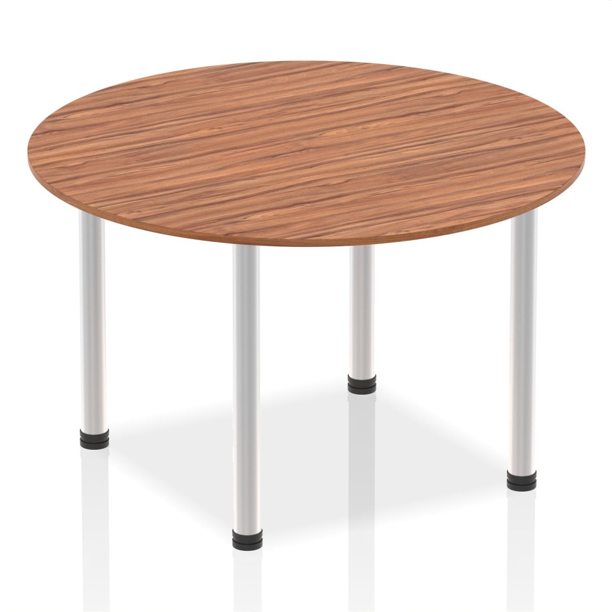 Office furniture impulse-round-table-with-post-leg Dynamic  Walnut Desk Colour 120 Wide