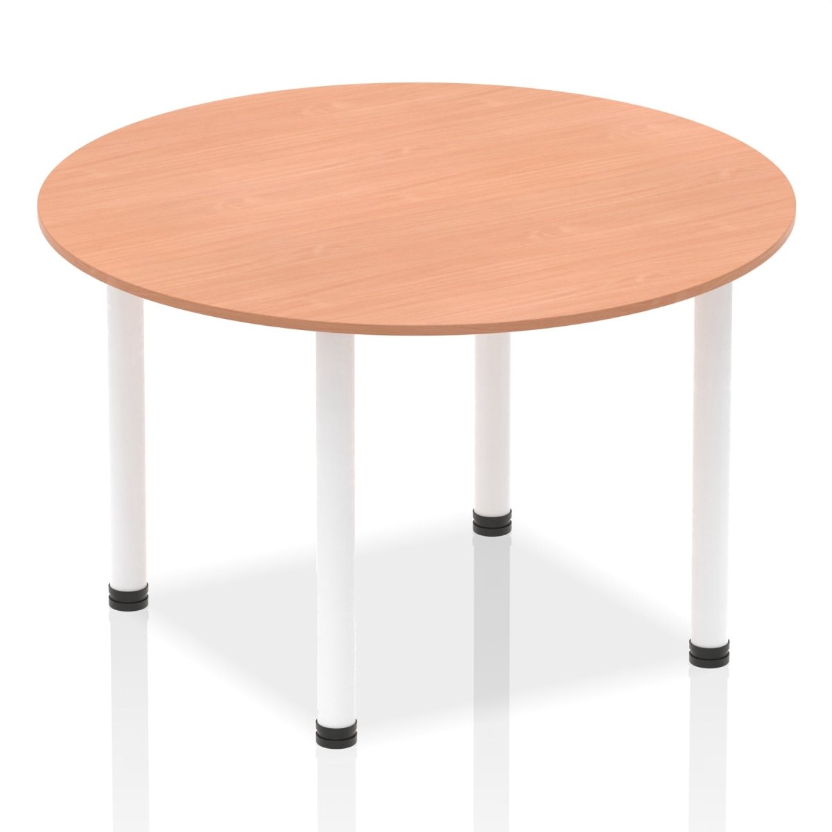 Office furniture impulse-round-table-with-post-leg Dynamic  Grey Oak Desk Colour 120 Wide