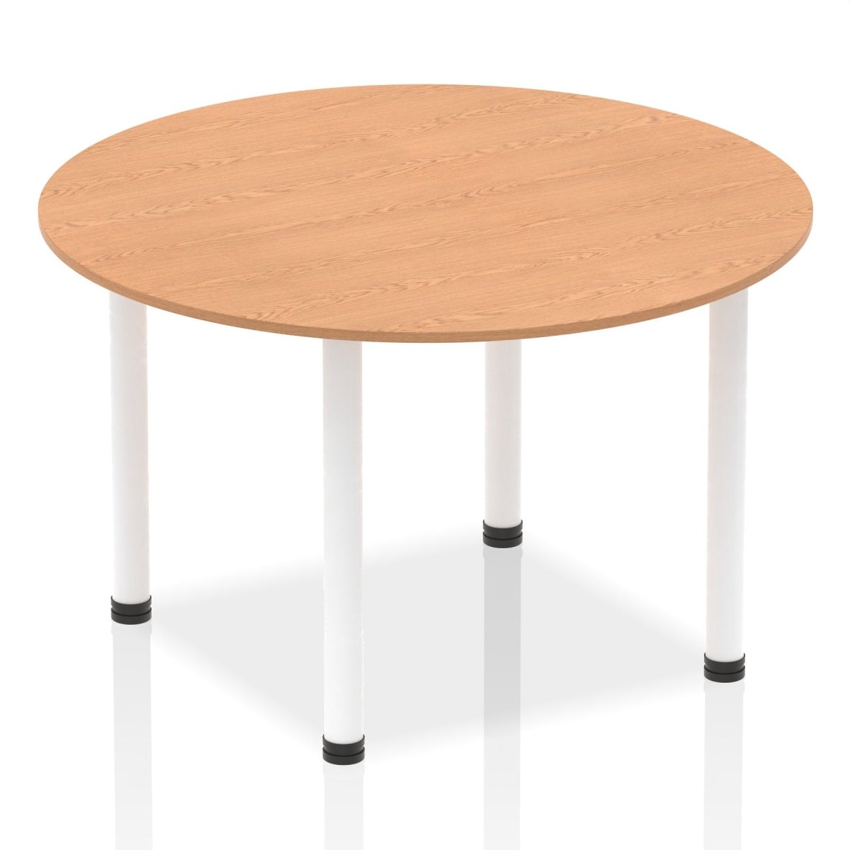 Office furniture impulse-round-table-with-post-leg Dynamic  Walnut Desk Colour 120 Wide